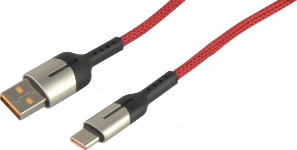 Кабель USB - Type-C Hoco U68 (5A, 1.2 м.) Красный