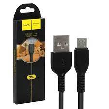 Кабель USB - MicroUSB Hoco X20 Черный (3 м )