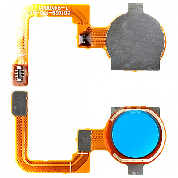 Шлейф для Realme C3 сканер отпечатка пальцев Синий