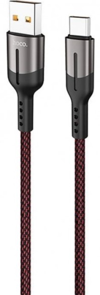 Кабель USB - Type-C Hoco U68 (5A, 1.2 м.) Чёрный