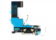 Шлейф для Apple iPhone 5 на разъем зарядки/ разъем гарнитуры/ микрофон Белый