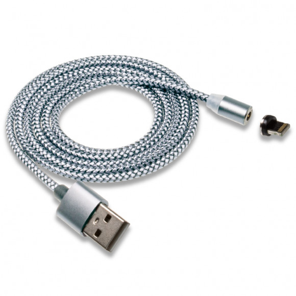 Кабель магнитный USB - lighting WALKER C590 серый