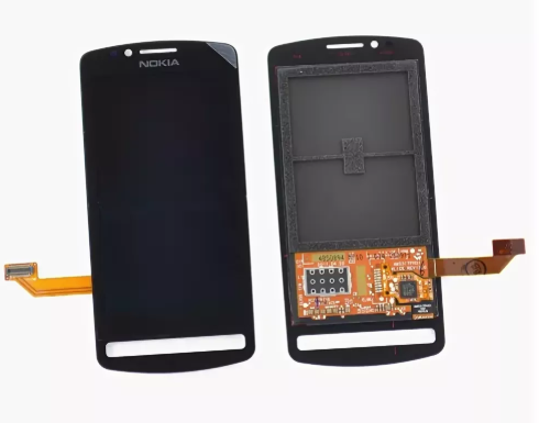 Дисплей Nokia 700 (RM-670) в сборе с тачскрином Черный - Оригинал