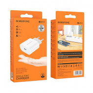 СЗУ (Зарядное устройство) BOROFONE BA61A Origin single Type-C, 2.1A, белый СЗУ (Зарядное устройство) BOROFONE BA61A Origin single Type-C, 2.1A, белый
