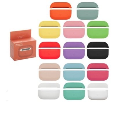 Чехол для Airpods PRO силиконовый цвет в ассортименте