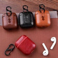 Защитный чехол для Apple AirPods 1/2 кожанный, цвет в ассортименте