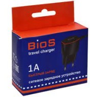 Сетевое зарядное устройство (СЗУ) цельное с кабелем Micro Usb  Bios (1A) цвет в ассортименте 
