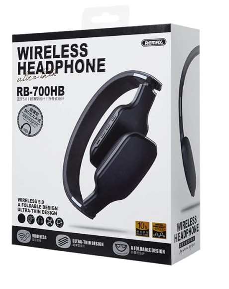 Bluetooth гарнитура Remax RB-700HB белая/черная