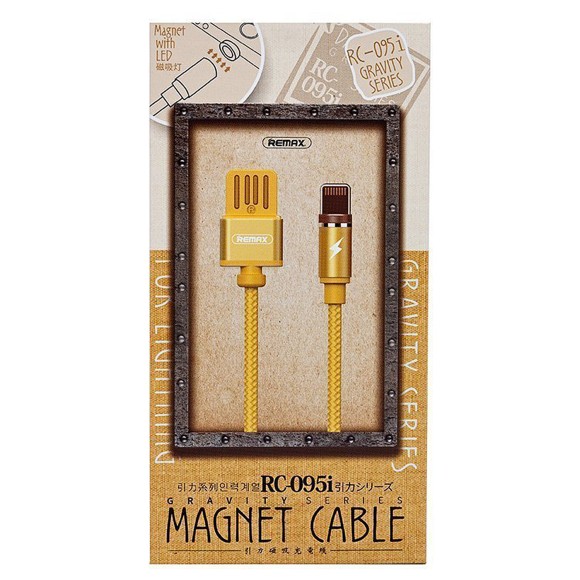 Магнитный кабель USB-lighting Remax RC-095i золото