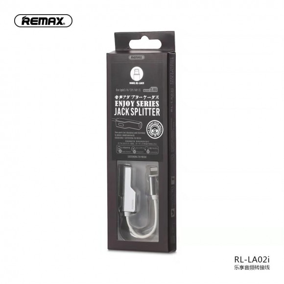 Адаптер lightning-"3,5мм" Remax RL-LA02I белый 