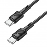 Кабель зарядки Type-C - Type-C Hoco X83 (1м) Черный Кабель зарядки Type-C - Type-C Hoco X83 (1м) Черный