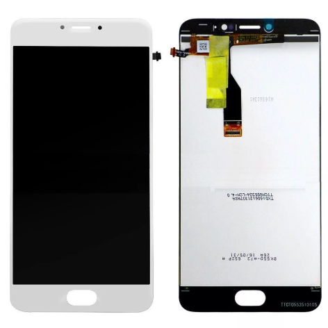 Дисплей Meizu M3 Note (M681H прямой шлейф) в сборе с тачскрином Белый