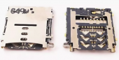 Коннектор SIM+MMC Samsung A300F/A500F/A700FD