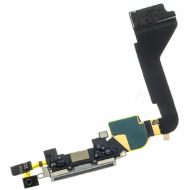 Шлейф для Apple iPhone 4 на разъем зарядки/ микрофон Белый