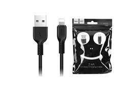 Кабель зарядки  USB-Lightning   Hoco X13 Черный (1м, 2.4А) 