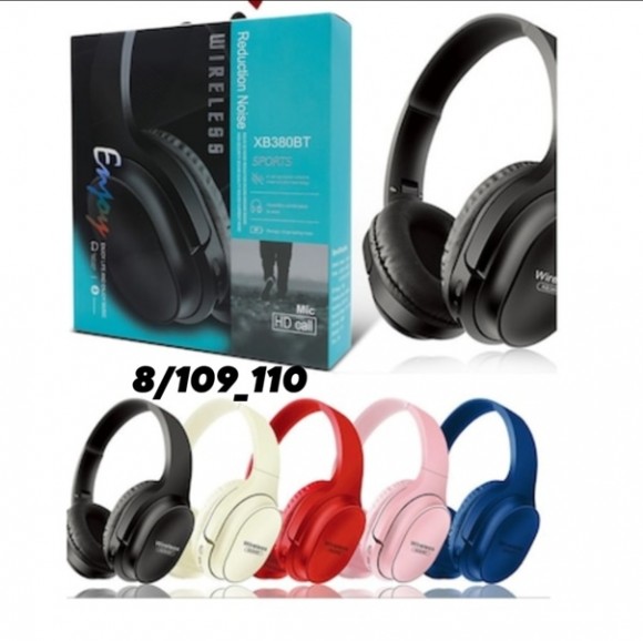 Наушники беспроводные (Bluetooth гарнитура) Wireless MDR-XB380BT (черные/зеленые)